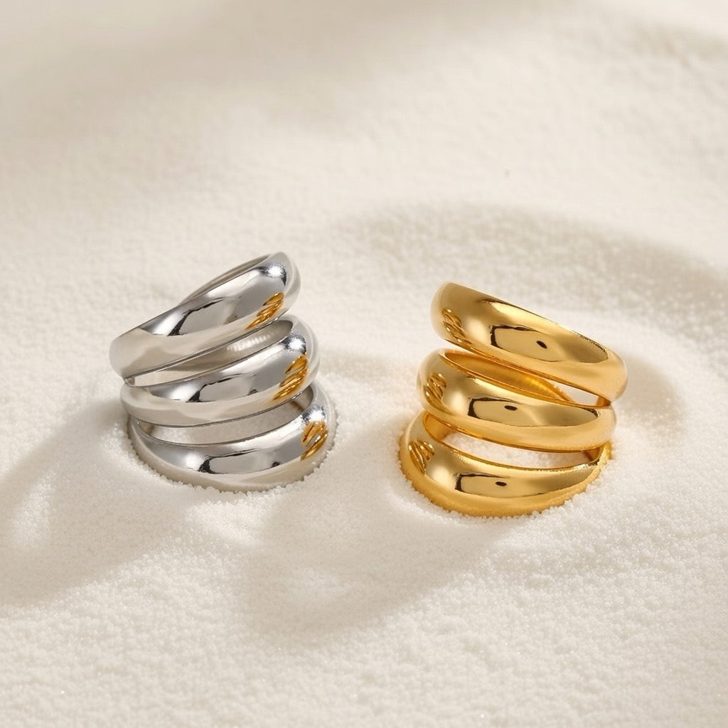 Ava ~ Silver statement Ring image 3