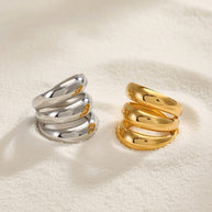 Ava ~ Silver statement Ring image 3