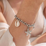 Anastasia ~ Silver ocean charm bracelet image 3