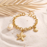 Anastasia ~ Gold sea charm bracelet image 4