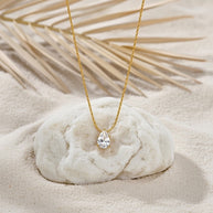 Avery ~ Gold tear drop necklace image 6