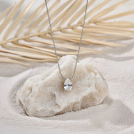 Avery ~ Silver tear drop necklace image 3