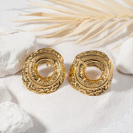 Maisy ~ Circle hammed earrings image 1