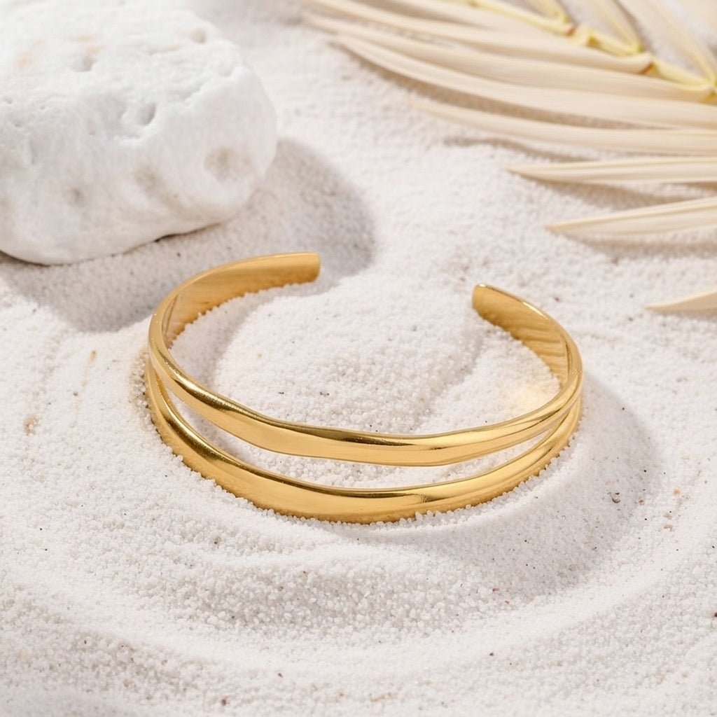 Aspen ~ Gold double bangle image 2