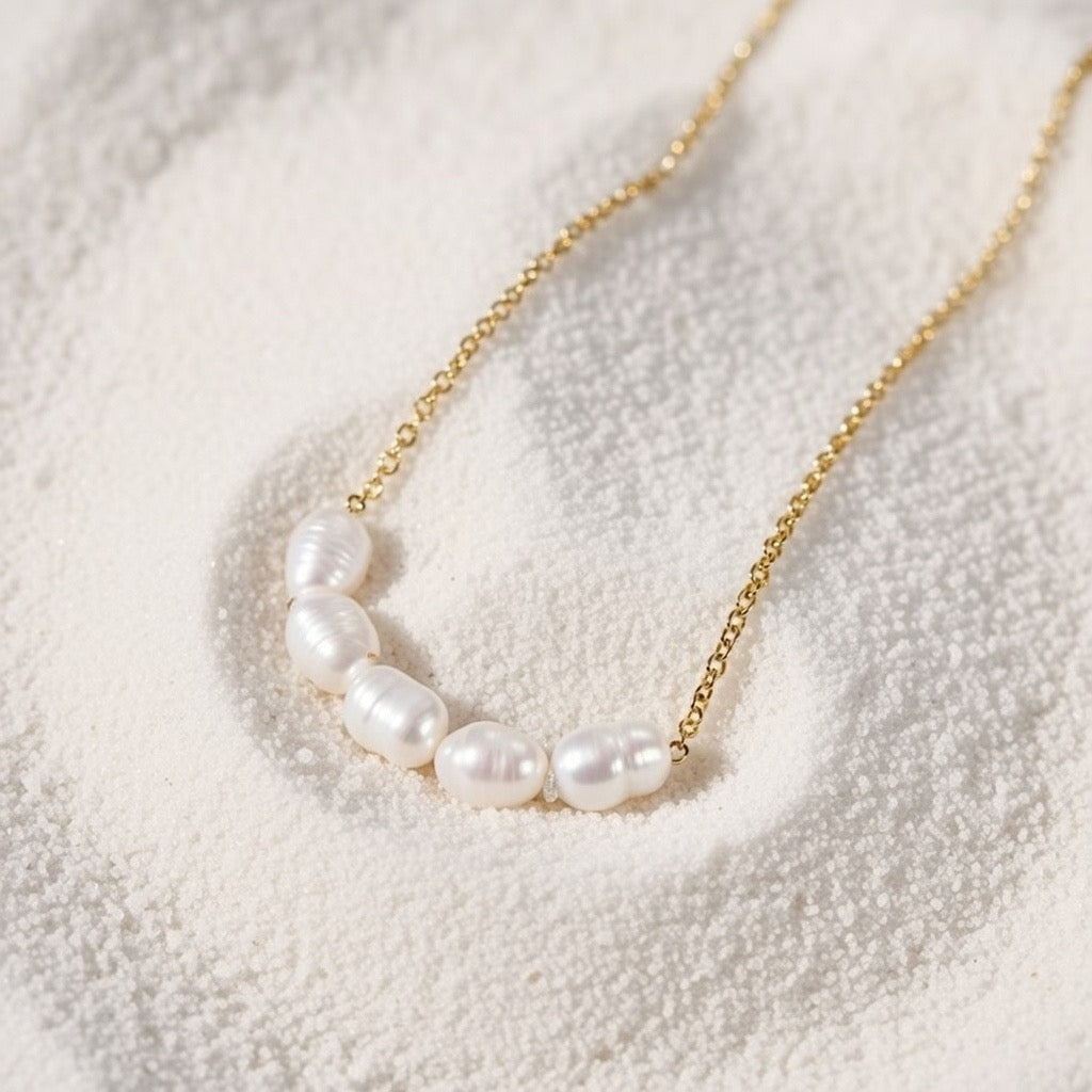 Mia ~ Dainty Freshwater Pearl Necklace image 4