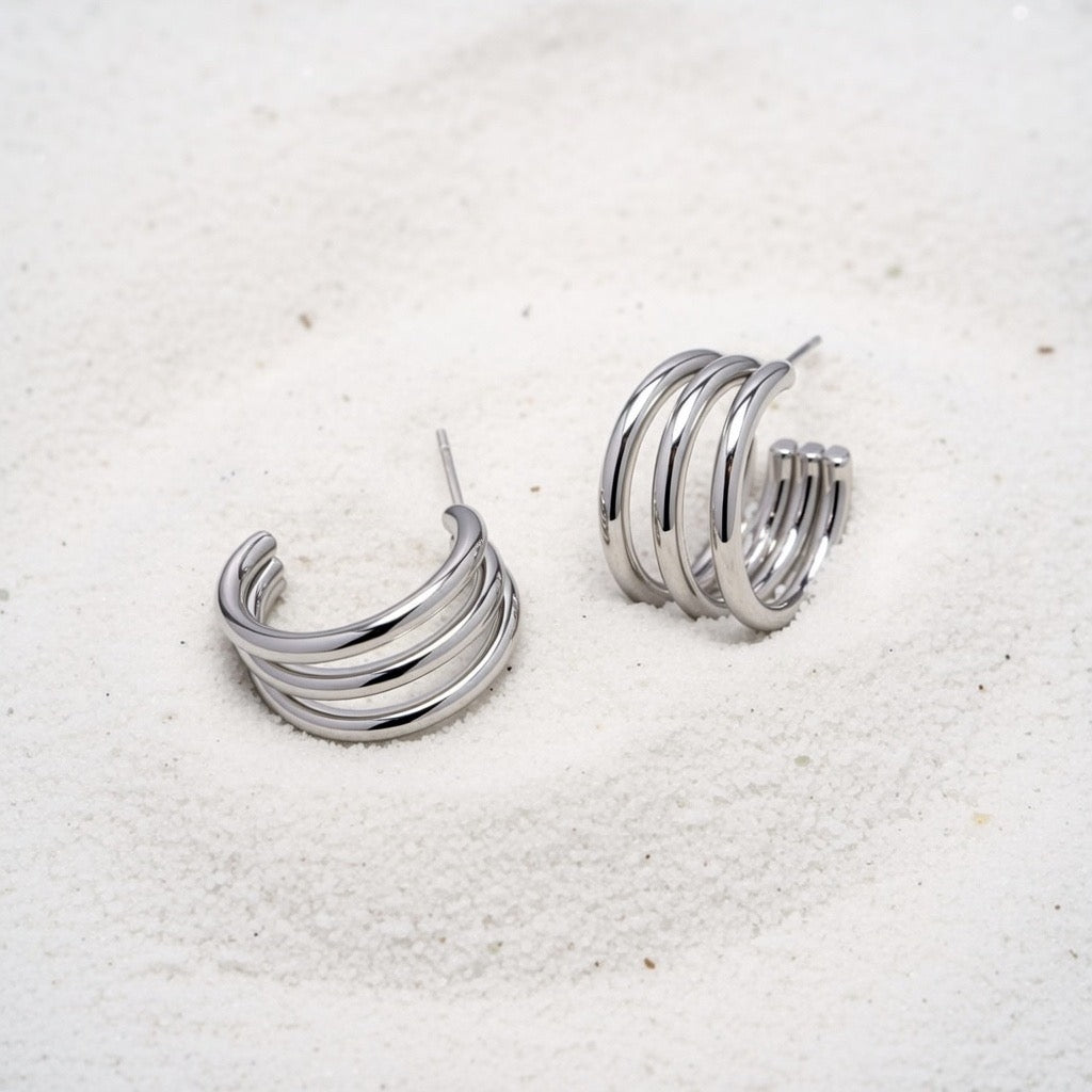 Haven ~ Silver statement hoops image 6