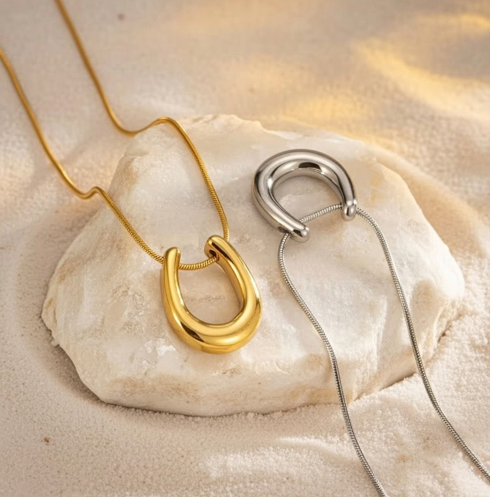 Zuri ~ Silver horseshoe necklace image 5