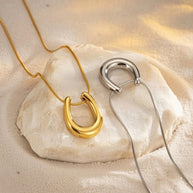 Zuri ~ Silver horseshoe necklace image 5