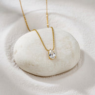 Avery ~ Gold tear drop necklace image 7