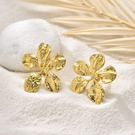 Mariah ~ Large island flower earrings image 2
