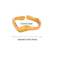 Twyla ~ Silver wave ring image 6